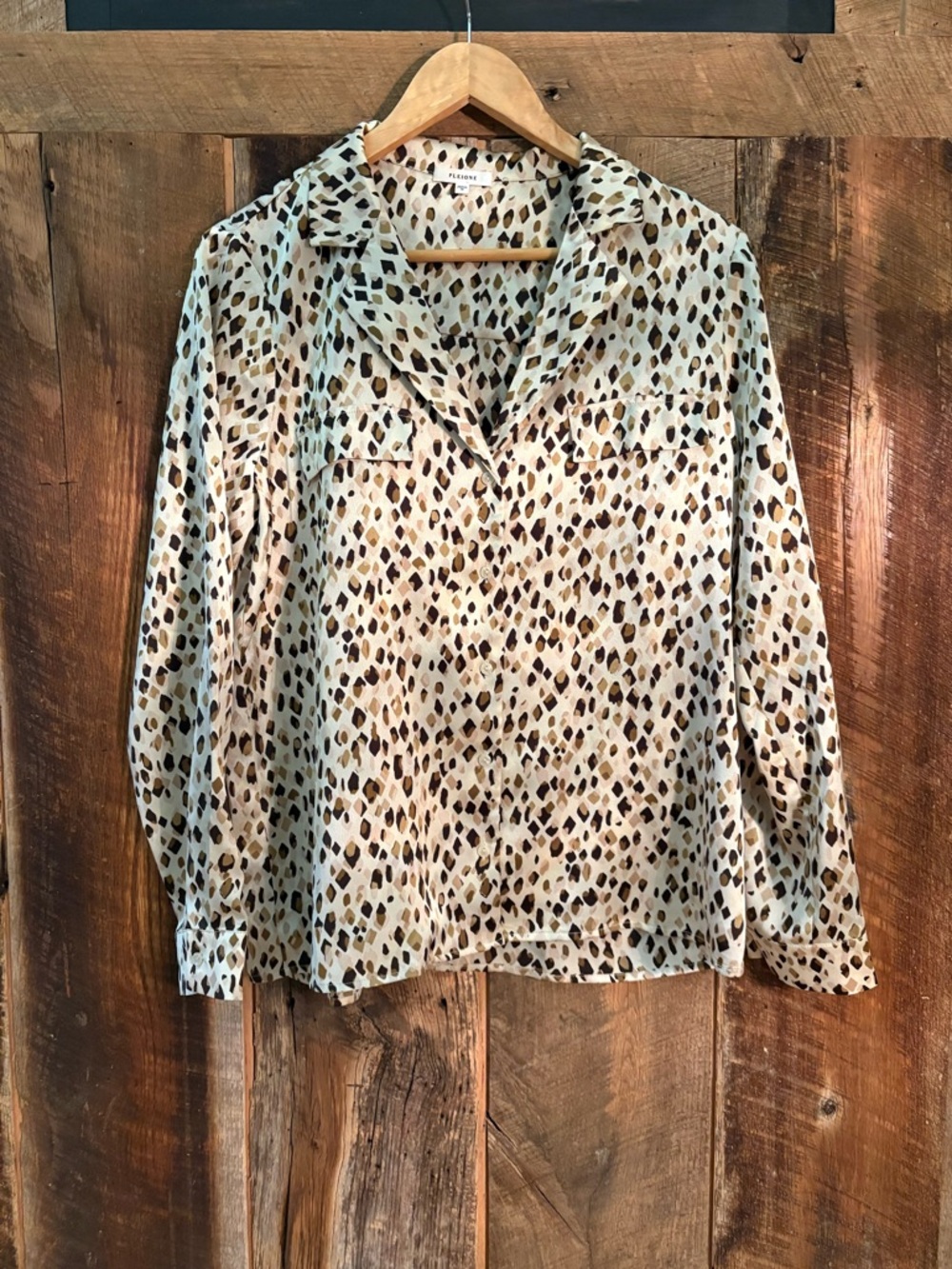 Printed Button Up Blouse